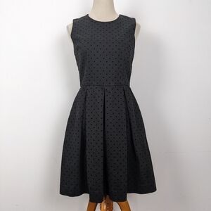 Gap Fit Flare Swiss Dot black Dress Size 4